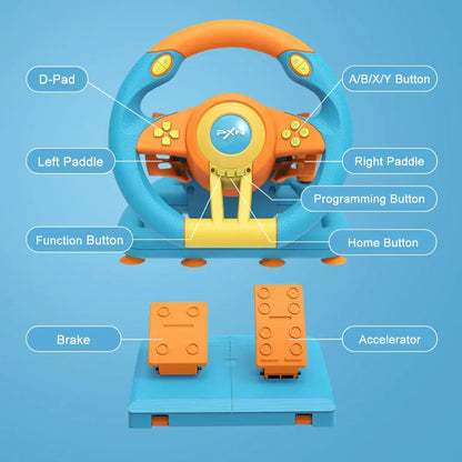 Pxn laishida v3 pro 180° gaming steering wheel - racing gear