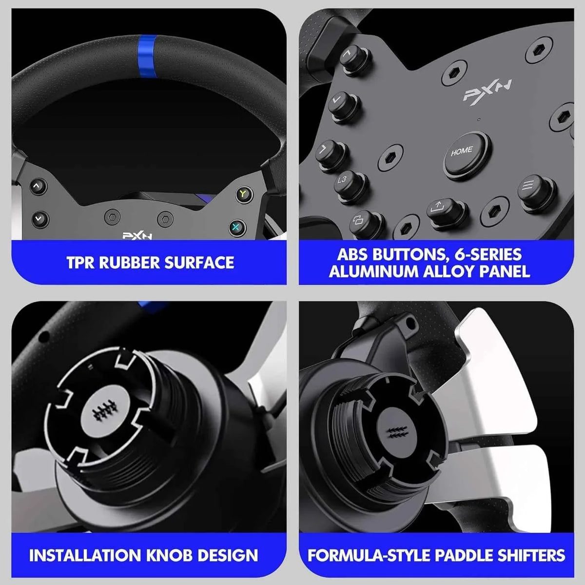 Pxn v99 racing wheel - gaming racing wheel with pedals and driving force feedback - racing