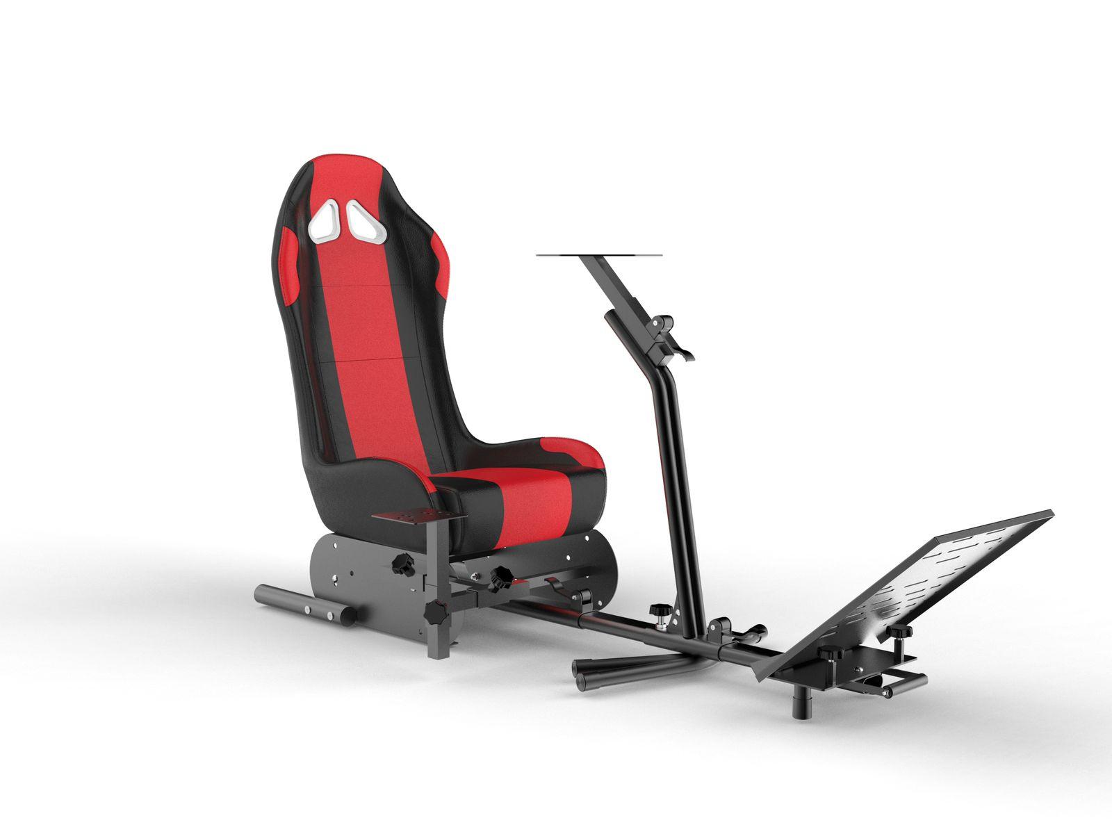Racing wheel stand with racing seat gy022