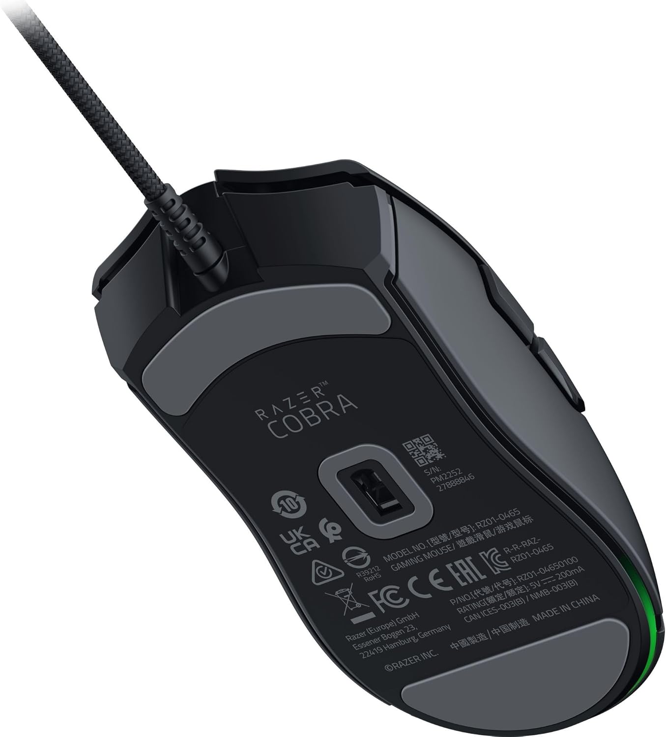 Razer Cobra Gaming Mouse: 58g Gen 3 Optical Switches Chroma RGB Lighting 8500