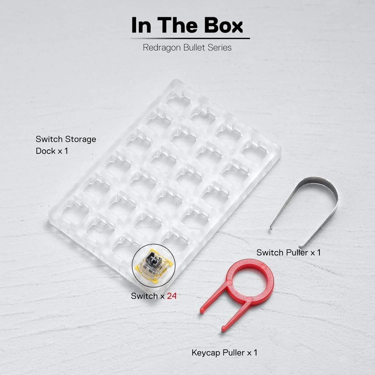 Redragon a113 bullet-s mechanical switches - 24 soft linear design for enhanced gaming