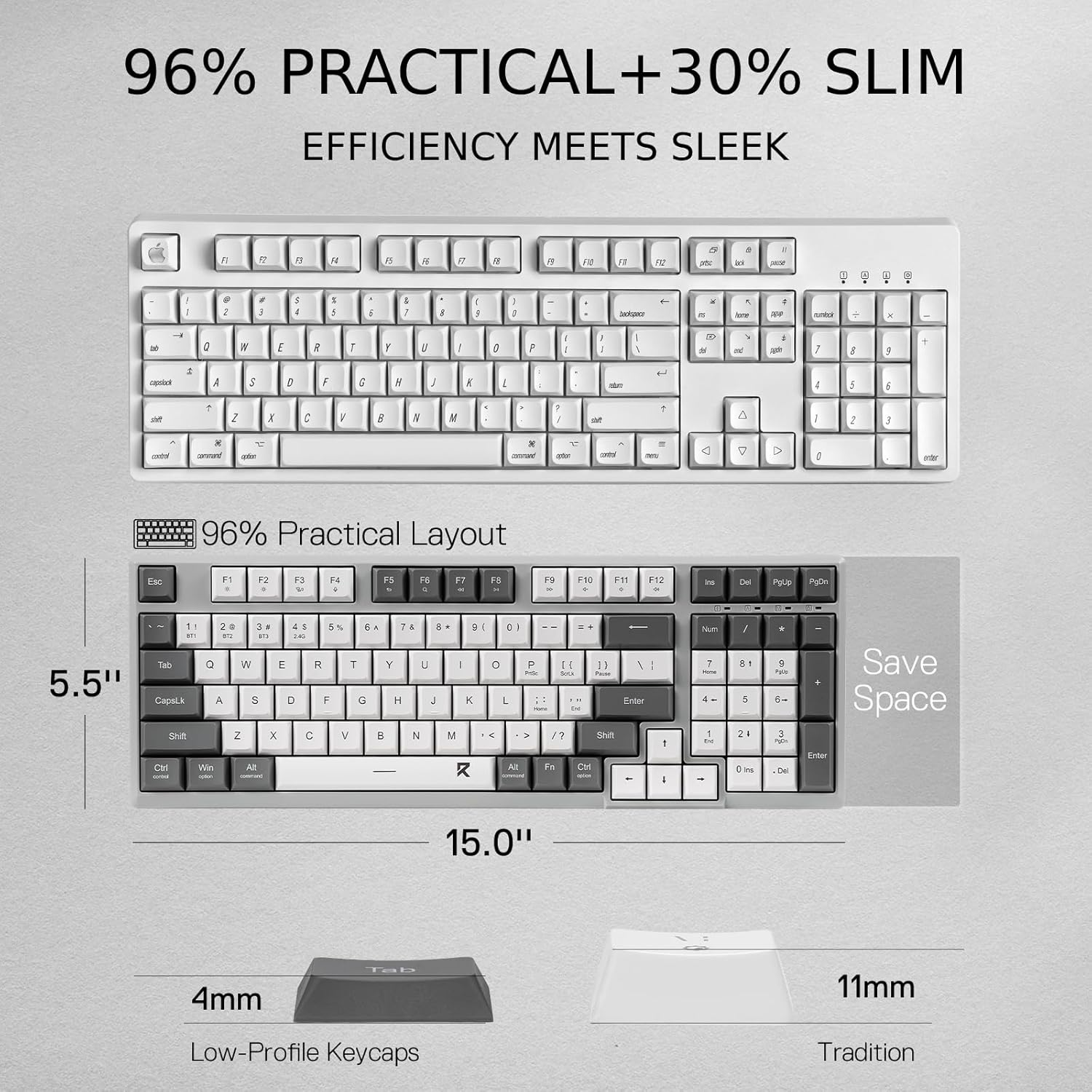 Redragon bk7114 low-profile wireless computer keyboard JOD 15