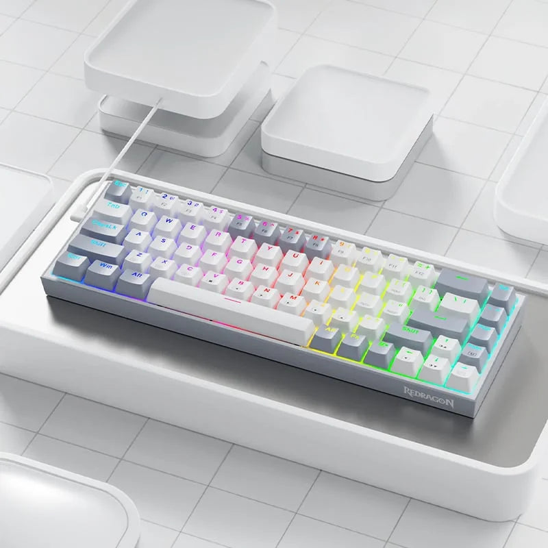 Redragon castor k631 grey 65% rgb gaming keyboard JOD 30