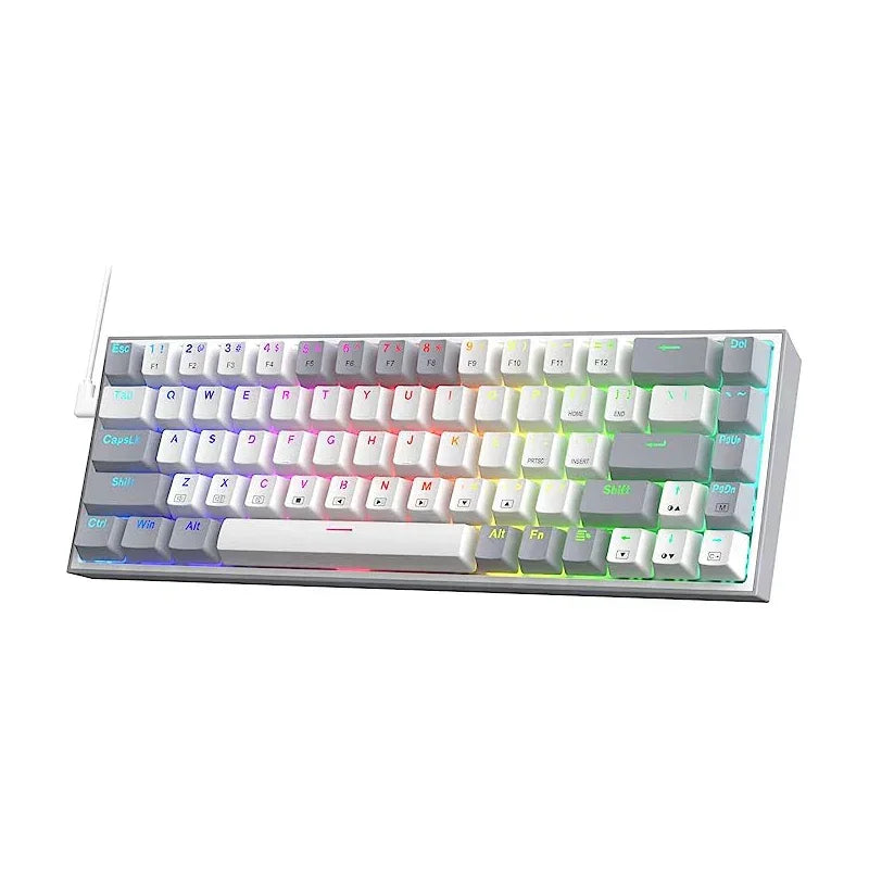 Redragon castor k631 grey 65% rgb gaming keyboard