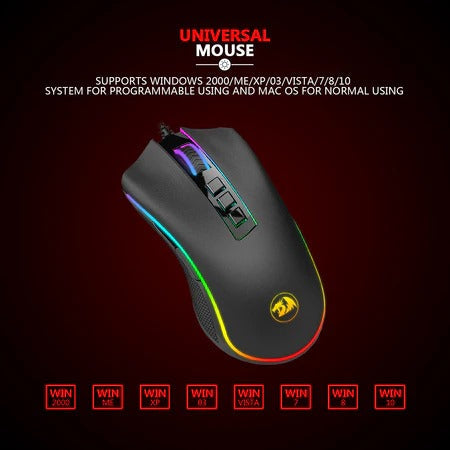 Redragon cobra m711-fps flawless sensor, lk optical switch , 32000dpi - Fun Touch