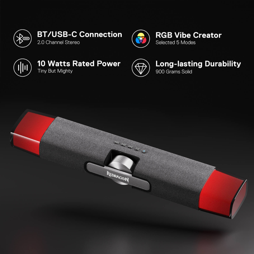 Redragon DORA GS512 Wireless RGB Desktop Speakers Speakers