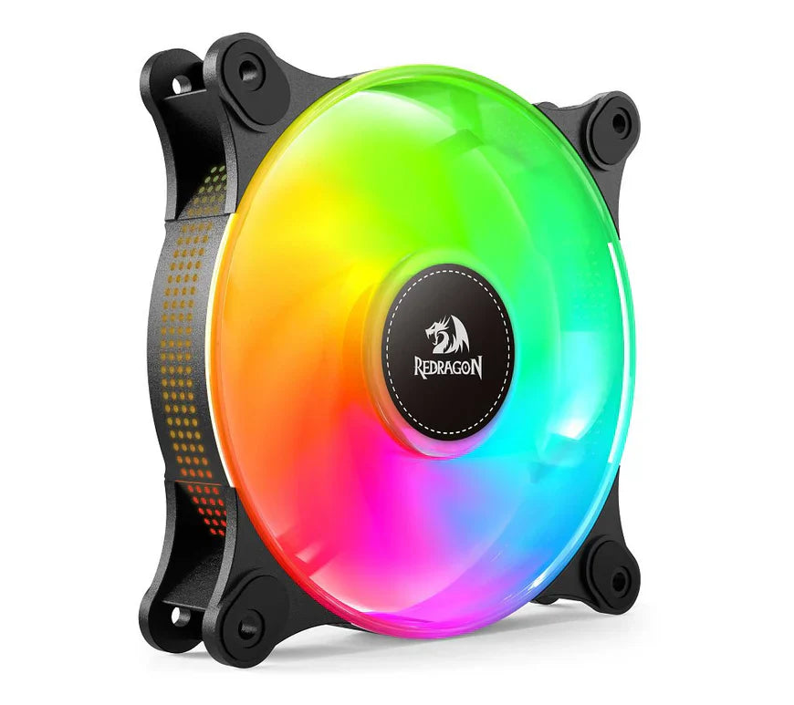 Redragon gc-f013 x 3 cpu fan 120mm argb case cooler fan 4pin pwm silent JOD 18