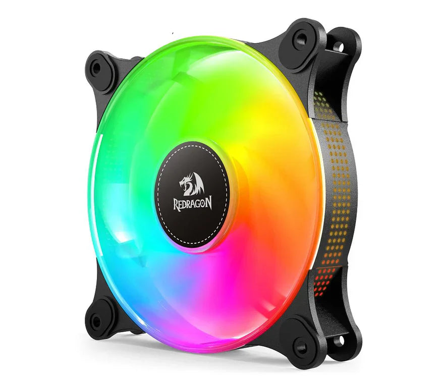 Redragon gc-f013 x 3 cpu fan 120mm argb case cooler fan, 4pin pwm silent - Fun Touch