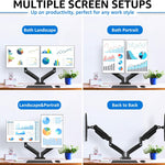 Redragon GMK915 Dual Monitor Mount Stand Gas Spring Adjustable Arms with VESA