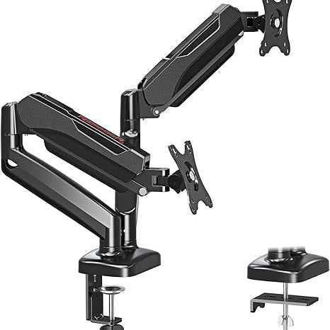 Redragon GMK915 Dual Monitor Mount Stand Gas Spring Adjustable Arms with VESA