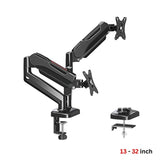 Redragon GMK915 Dual Monitor Mount Stand Gas Spring Adjustable Arms with VESA