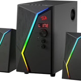 Redragon gs520 pro computer gaming speakers with subwoofer, 2.1 channel rgb - Fun Touch