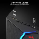 Redragon gs520 pro computer gaming speakers with subwoofer, 2.1 channel rgb - Fun Touch