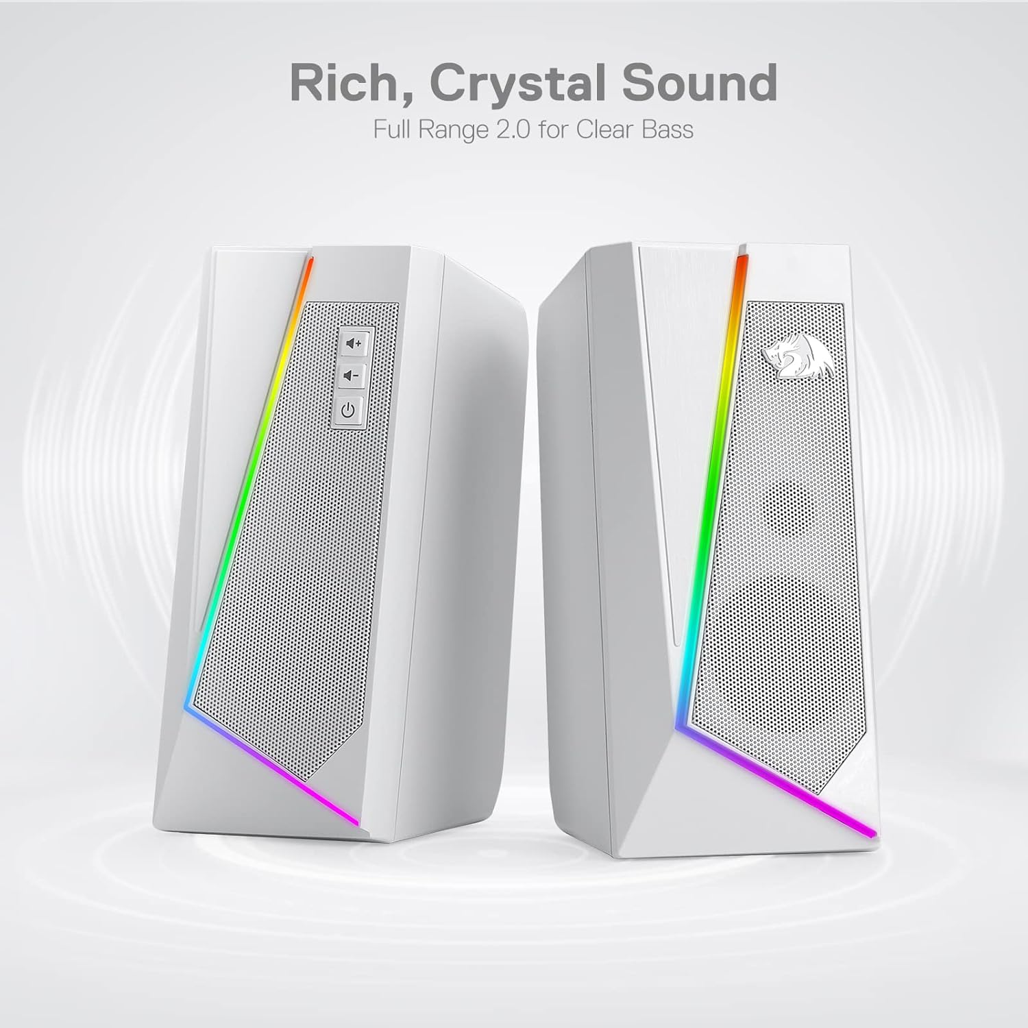 Redragon GS520 RGB Desktop Speakers White Speakers