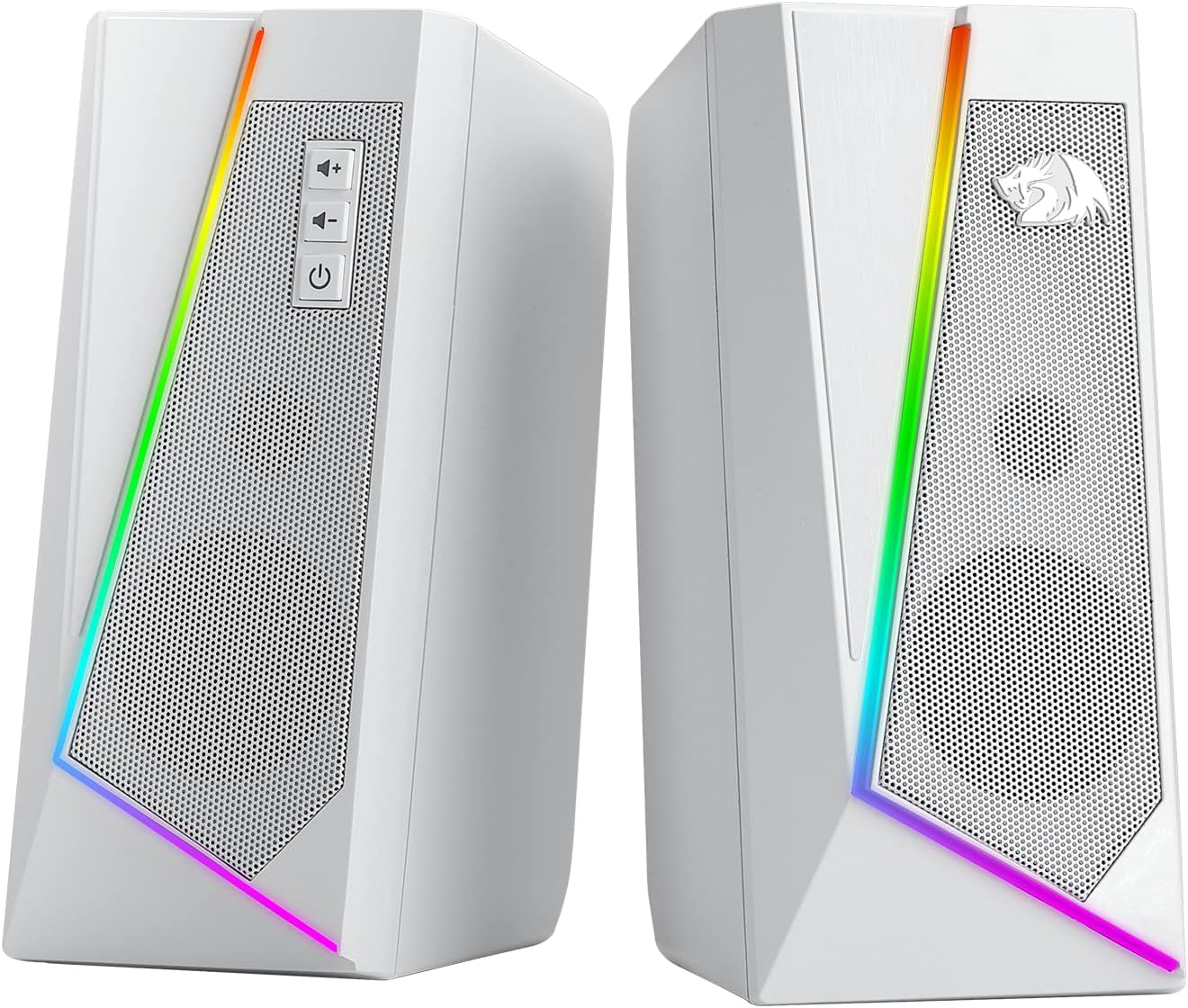 Redragon gs520 rgb desktop speakers white - Fun Touch