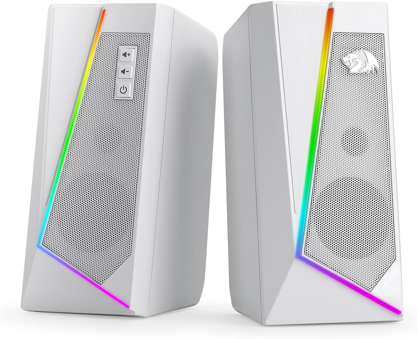 Redragon gs520 rgb desktop speakers white - Fun Touch