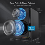 Redragon GS812 Wireless RGB Wooden Desktop Speakers 2.0 Channel Bookshelf