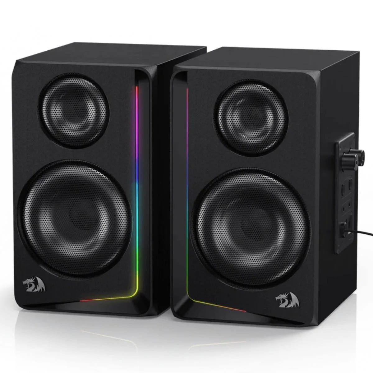 Redragon gs812 wireless rgb wooden desktop speakers