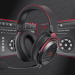 Redragon H386 Diomedes USB Gaming Headset – 7.1 Surround Sound (Black) Wireless