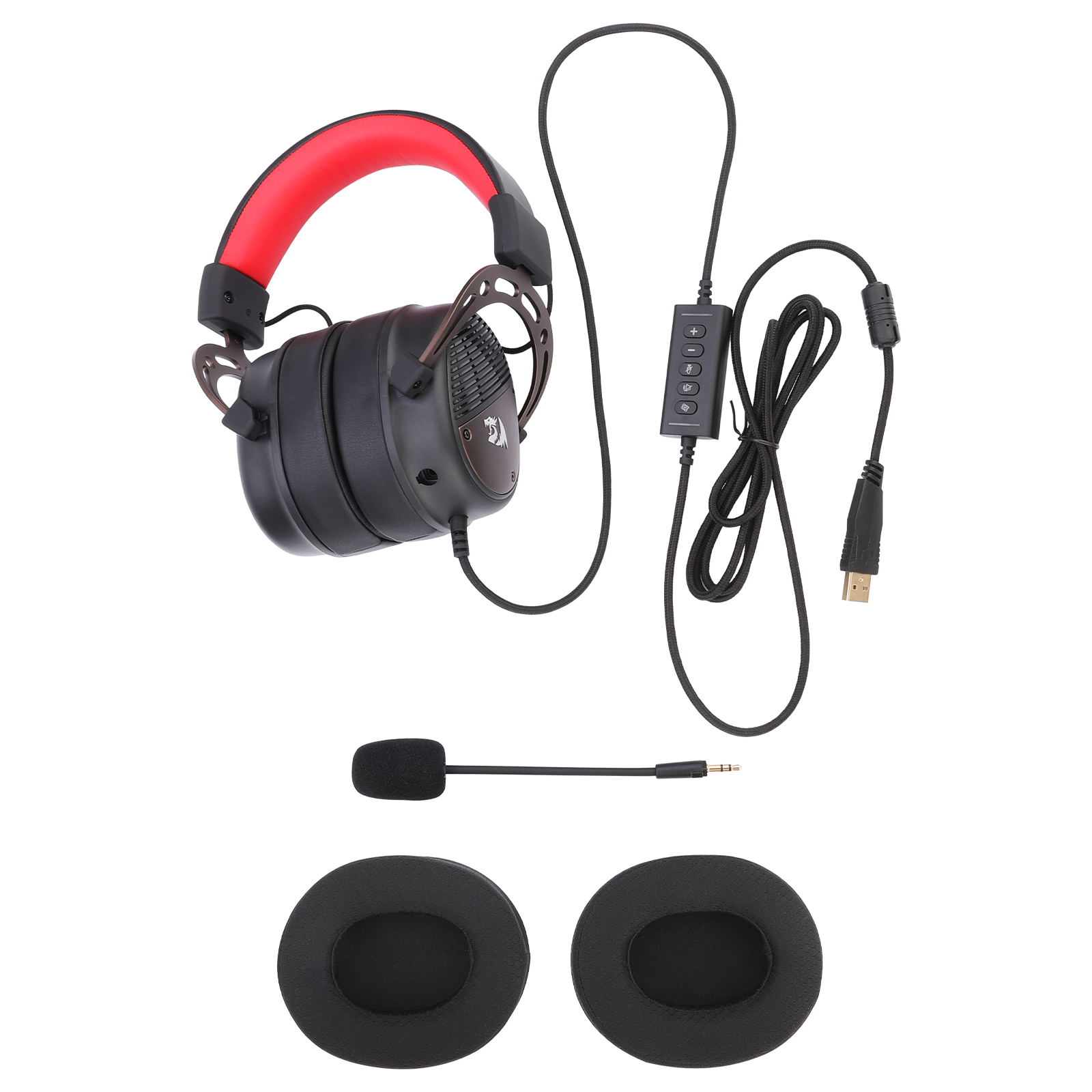 Redragon H730 Wired Gaming Headset 7.1 Surround Sound Memory Foam Ear Pads 50MM