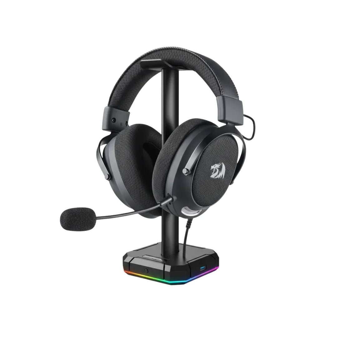Redragon h858 3-mode wireless gaming headset 7.1 surround sound & headset stand - audio | wireless headset