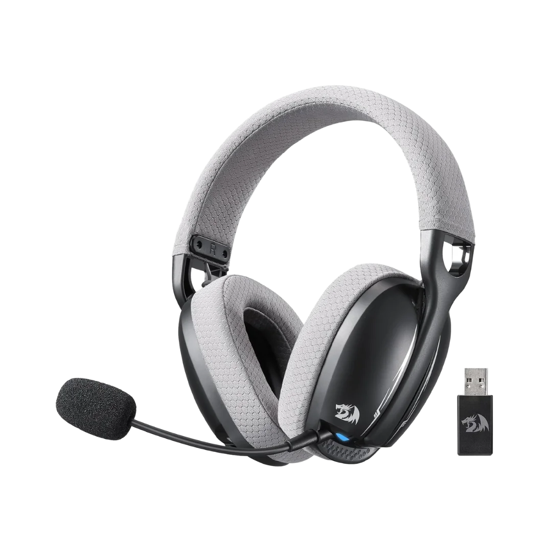 Redragon h878 3-mode wireless blue lighting gaming headset