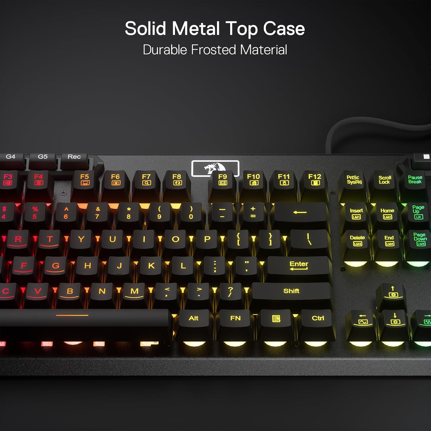 Redragon K513 RGB Membrane Gaming Keyboard Standard 104 Keys Linear Mechanical