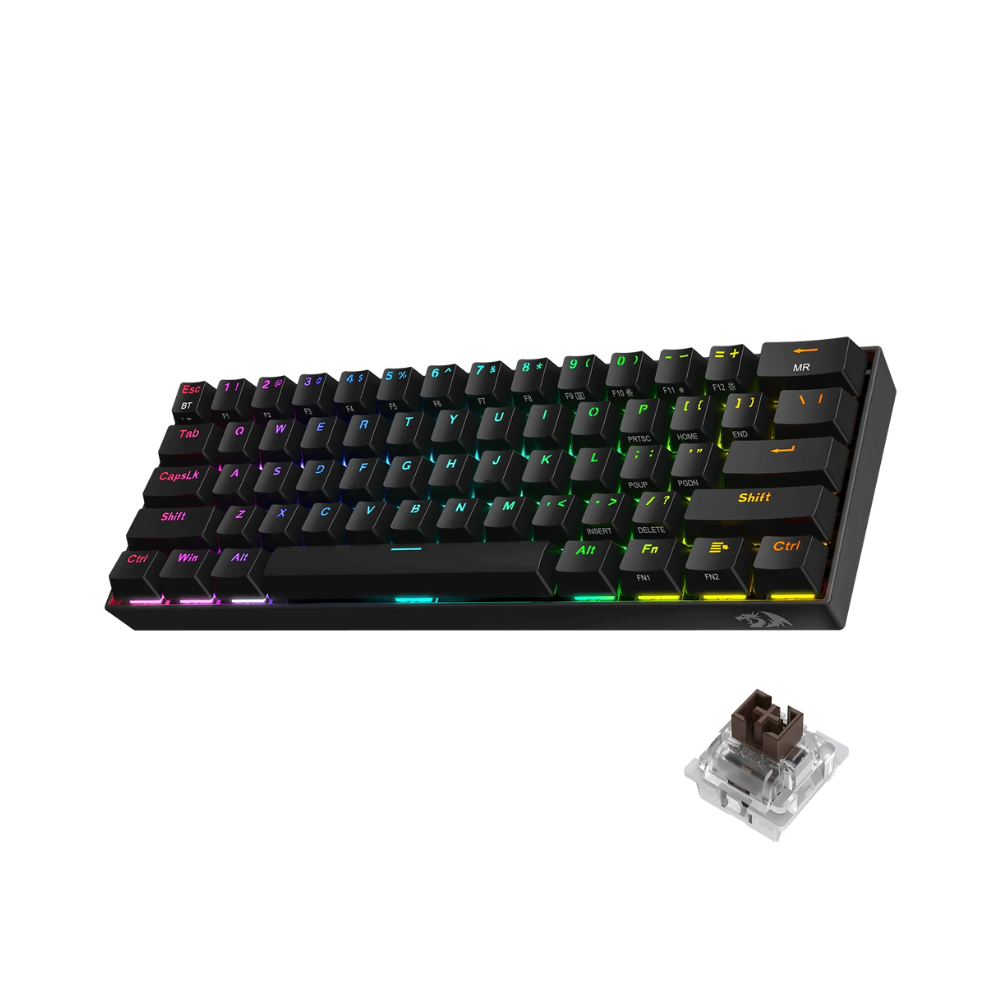 Redragon K530 Pro Draconic 60% Bluetooth/2.4Ghz/Wired Brown Switch Keyboard