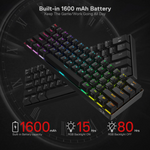 Redragon K530 Pro Draconic 60% Bluetooth/2.4Ghz/Wired Brown Switch Keyboard