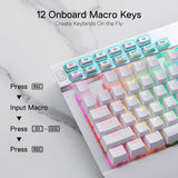 Redragon K550 RGB Gaming Keyboard 104 Keys + 12 Macro G Keys Wired Mechanical