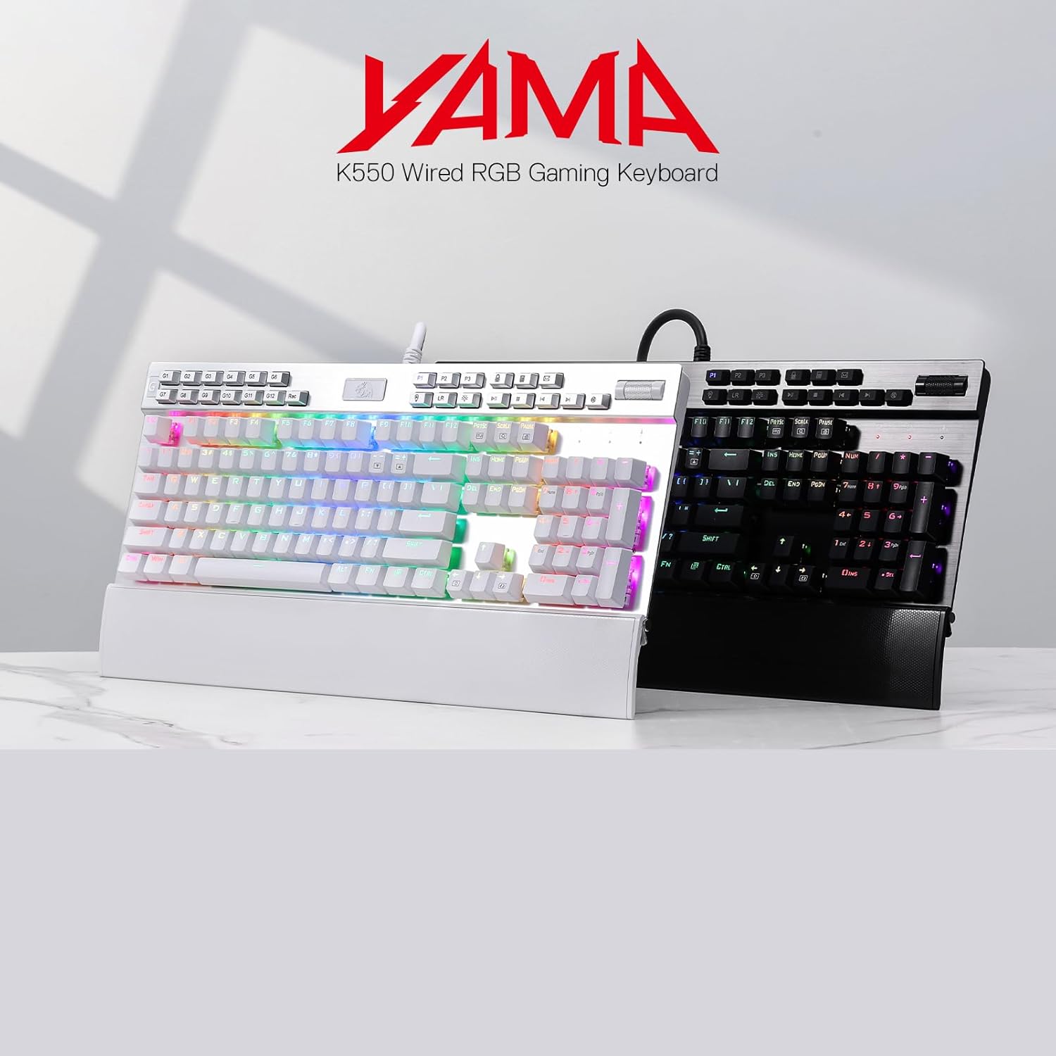 Redragon K550 RGB Gaming Keyboard 104 Keys + 12 Macro G Keys Wired Mechanical