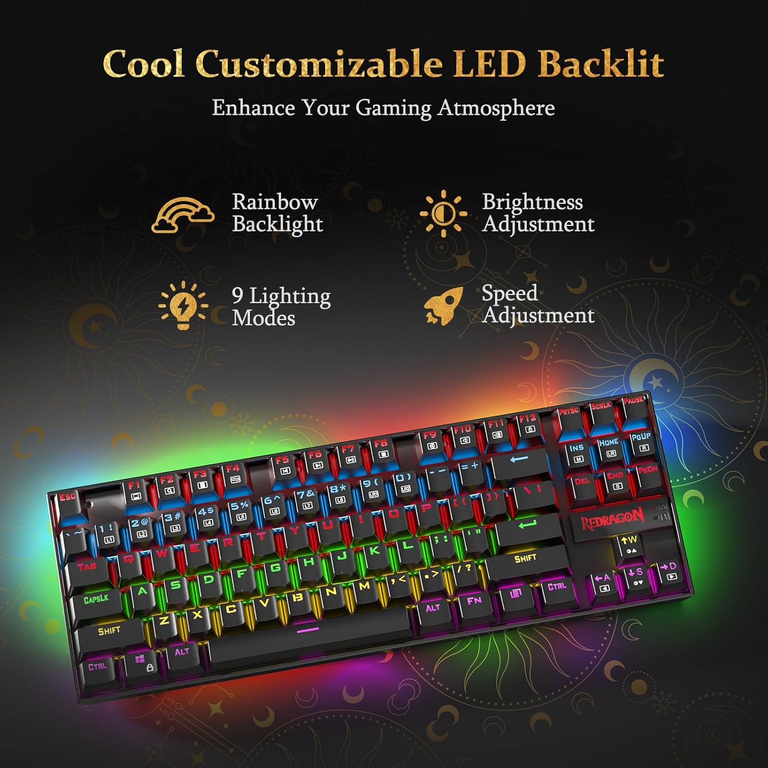 Redragon K552 Mechanical Gaming Keyboard English LED Gaming Keyboard with 87