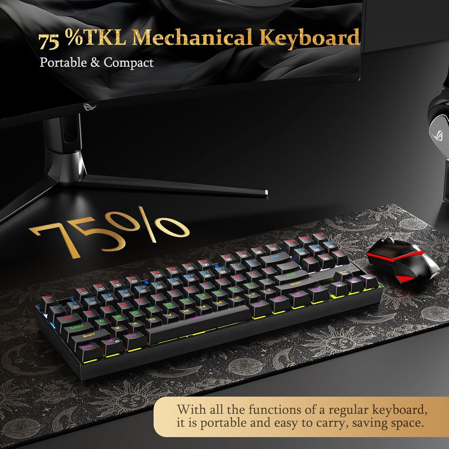 Redragon K552 Mechanical Gaming Keyboard English LED Gaming Keyboard with 87