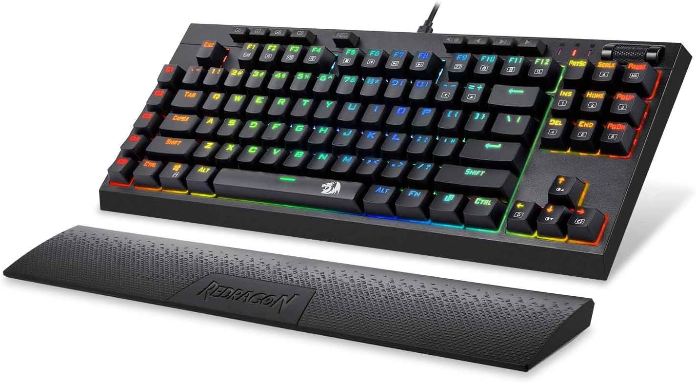 Redragon K588 RGB Backlit Mechanical Gaming Keyboard with Programmable Keys