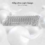 Redragon K617 CT 60% Wired RGB Gaming Keyboard 61 Keys Compact Full Transparent