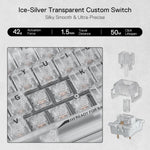 Redragon K617 CT 60% Wired RGB Gaming Keyboard 61 Keys Compact Full Transparent