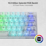 Redragon K617 CT 60% Wired RGB Gaming Keyboard 61 Keys Compact Full Transparent