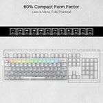 Redragon K617 CT 60% Wired RGB Gaming Keyboard 61 Keys Compact Full Transparent