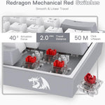 Redragon K617 Fizz 60% Wired RGB Gaming Keyboard 61 Keys Hot Swap Compact
