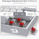 Redragon K617 Fizz 60% Wired RGB Gaming Keyboard 61 Keys Hot Swap Compact