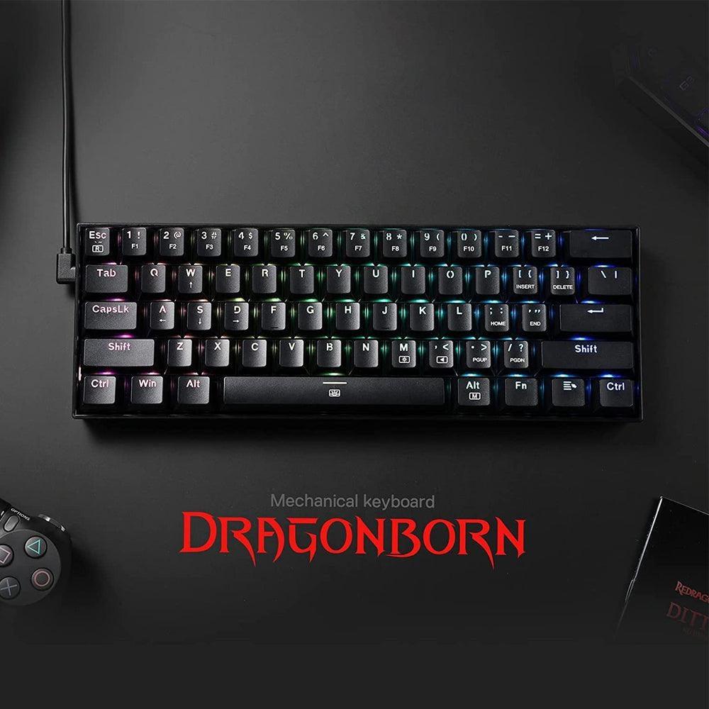 Redragon k630 dragonborn 60% rgb gaming keyboard red switch JOD 30