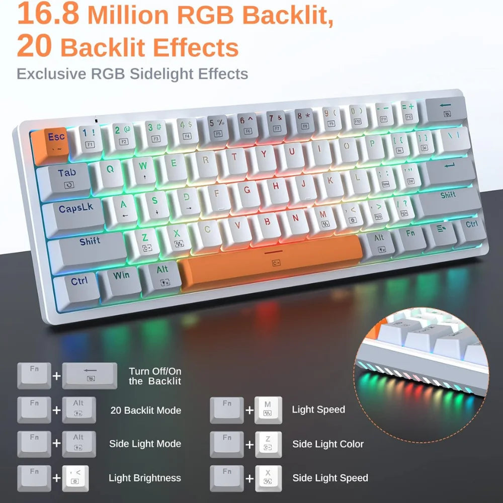 Redragon k642wgo akali 60% mechanical keyboard JOD 30