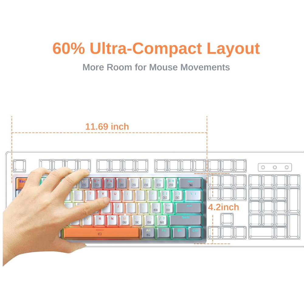 Redragon k642wgo akali 60% mechanical keyboard - Fun Touch