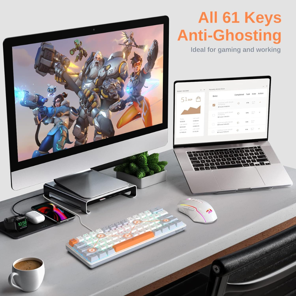 Redragon K642WGO AKALI 60% RGB Mechanical Keyboard Keyboard