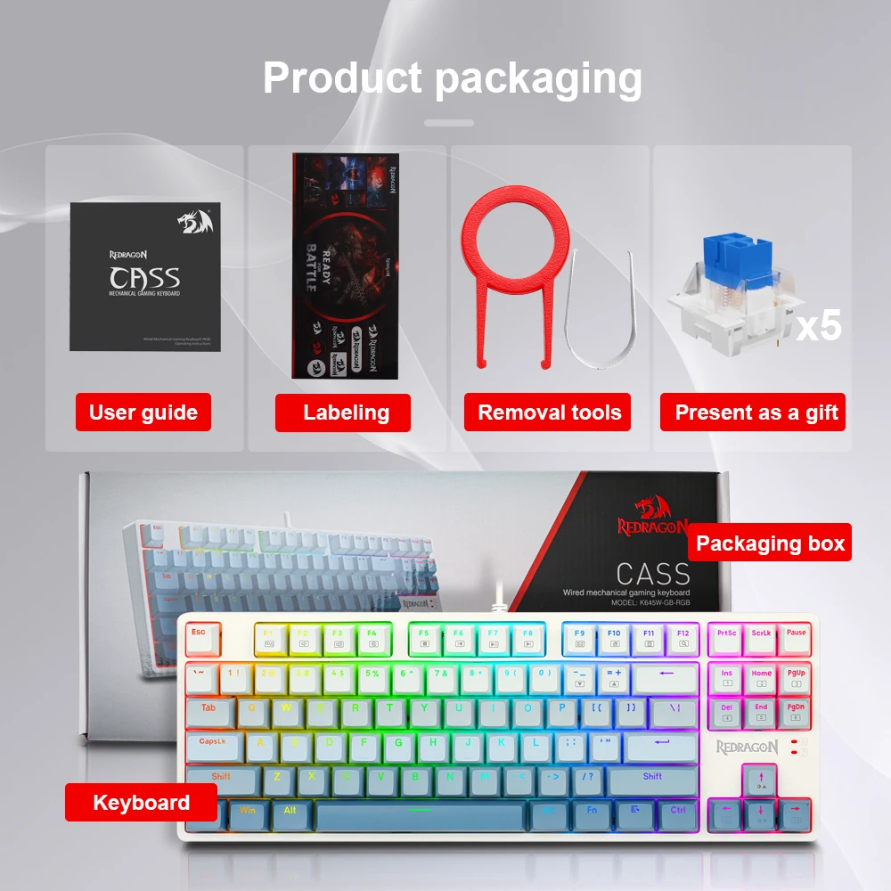 REDRAGON K645W 87 Key RGB Mechanical Gaming Keyboard Keyboard