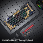 Redragon k649 78% wired gasket rgb gaming keyboard - Fun Touch