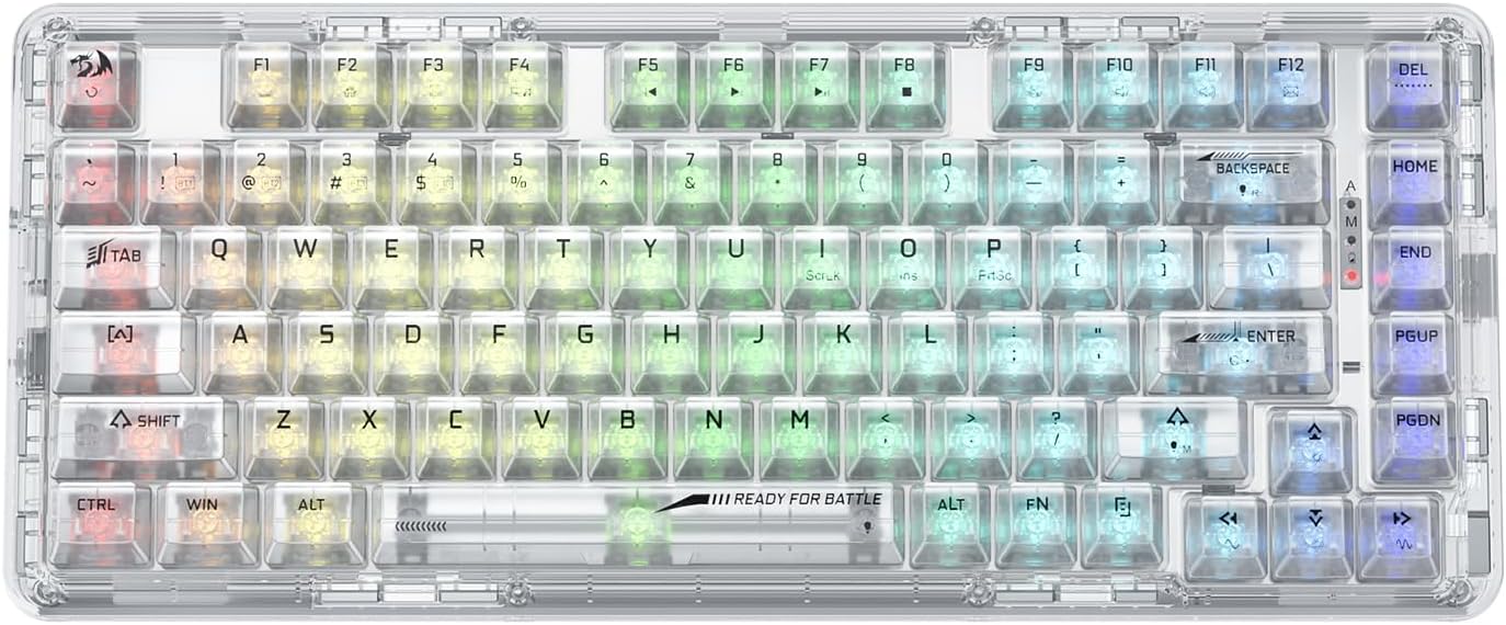 Redragon K649 PRO 78% Wireless Gasket RGB Gaming Keyboard 3 Modes 82 Keys Full