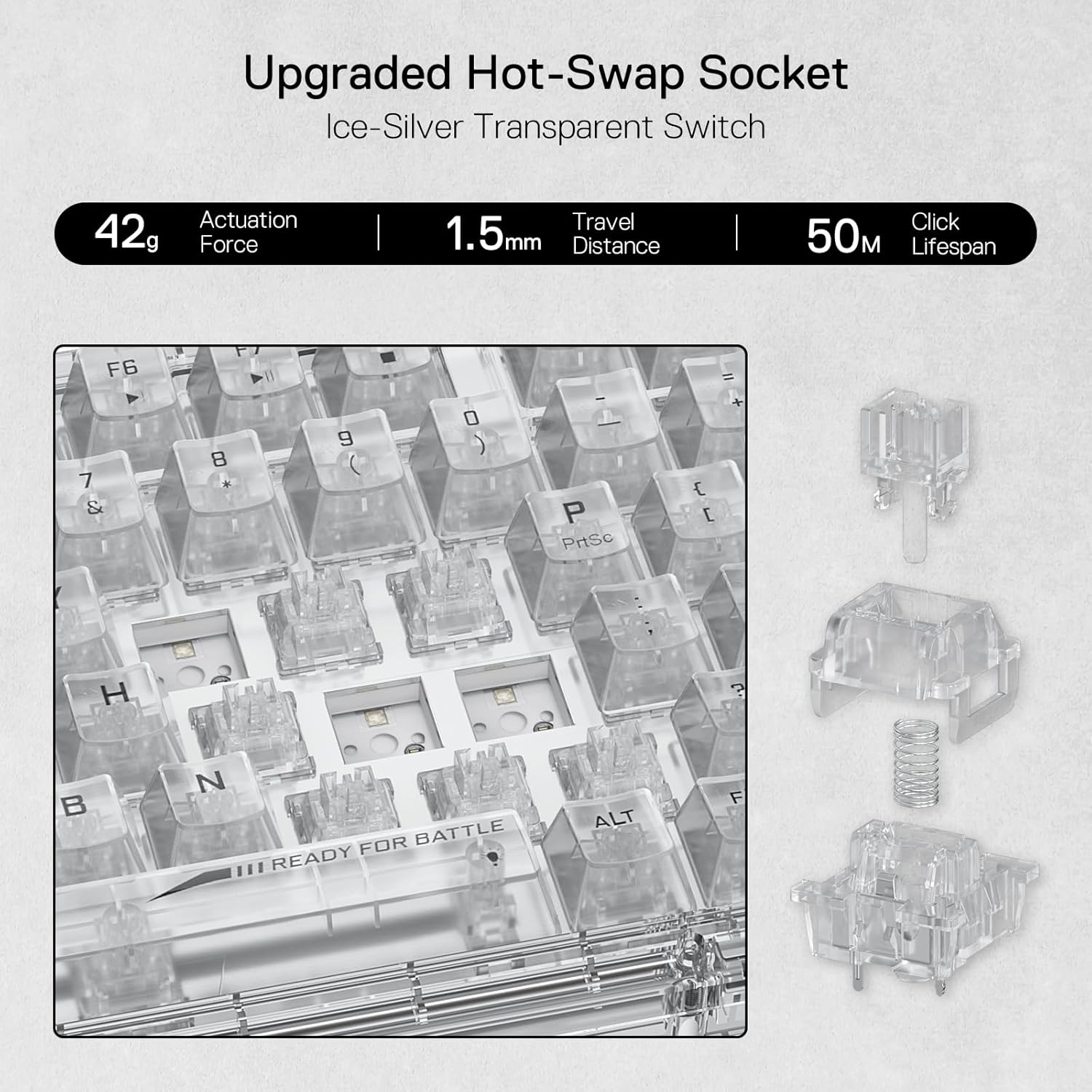 Redragon K649 PRO 78% Wireless Gasket RGB Gaming Keyboard 3 Modes 82 Keys Full