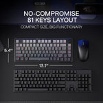 Redragon K673 GB 75% Wireless Gasket RGB Gaming Keyboard 3 Modes 81 Keys PBT