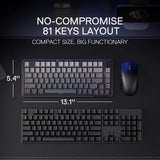 Redragon K673 GB 75% Wireless Gasket RGB Gaming Keyboard 3 Modes 81 Keys PBT